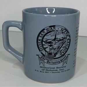 Vtg Silver San Juan Scenic Railroad The Galloping Goose Rio Grande Coffee Mug